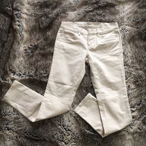 Loft 2P Modern Skinny cream colored jeans